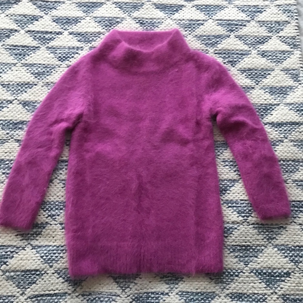 Anthropologie Moth Pink Angora Sweater XS Mockneck